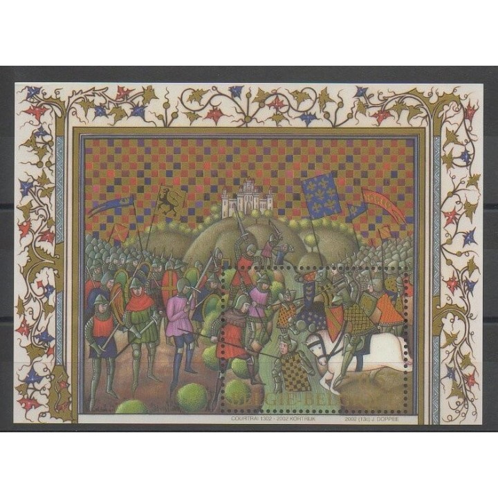 Stamps - Belgium - 2002 - Nb BF90 - Various Historics Themes