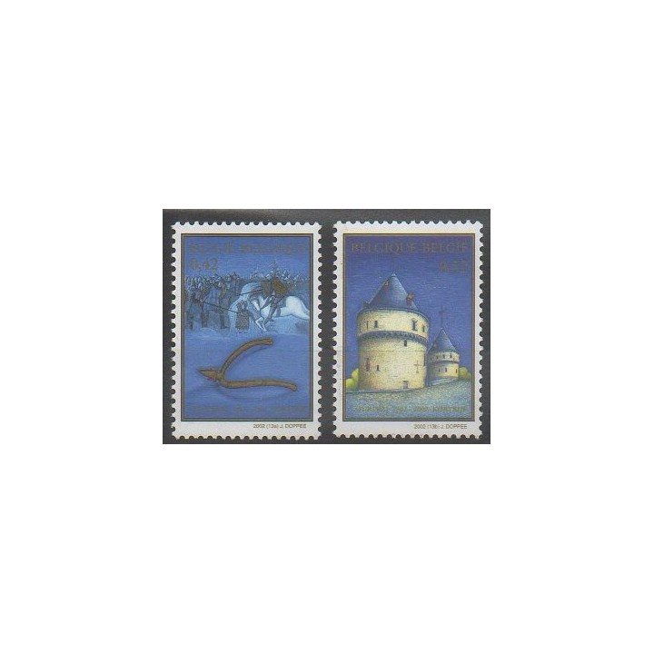 Stamps - Belgium - 2002 - Nb 3082/3083 - Various Historics Themes