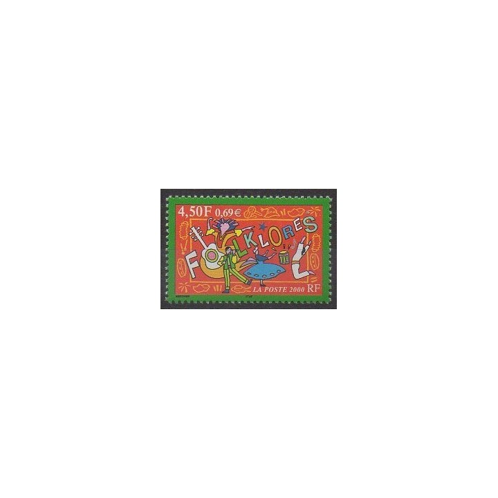 Timbres - France - Poste - 2000 - No 3339 - Folklore