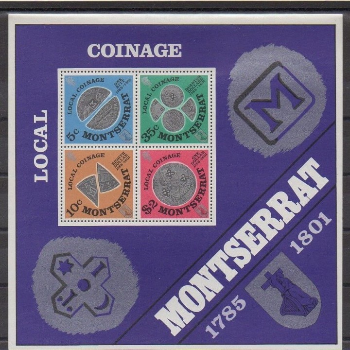 Timbres - Montserrat - 1975 - No BF8 - Monnaies, billets ou médailles