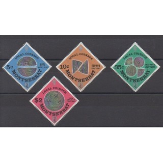 Stamps - Montserrat - 1975 - Nb 324/327 - Coins, Banknotes Or Medals