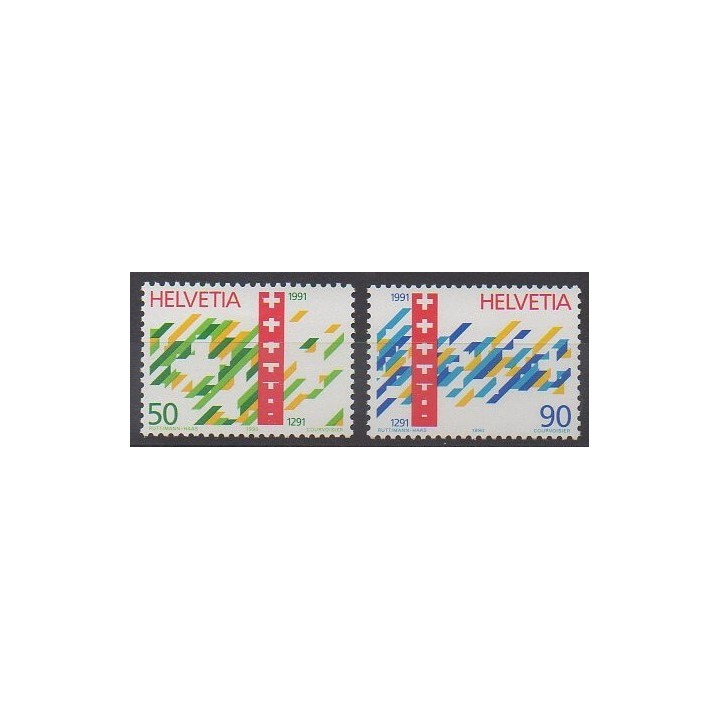 Timbres - Suisse - 1990 - No 1353/1354
