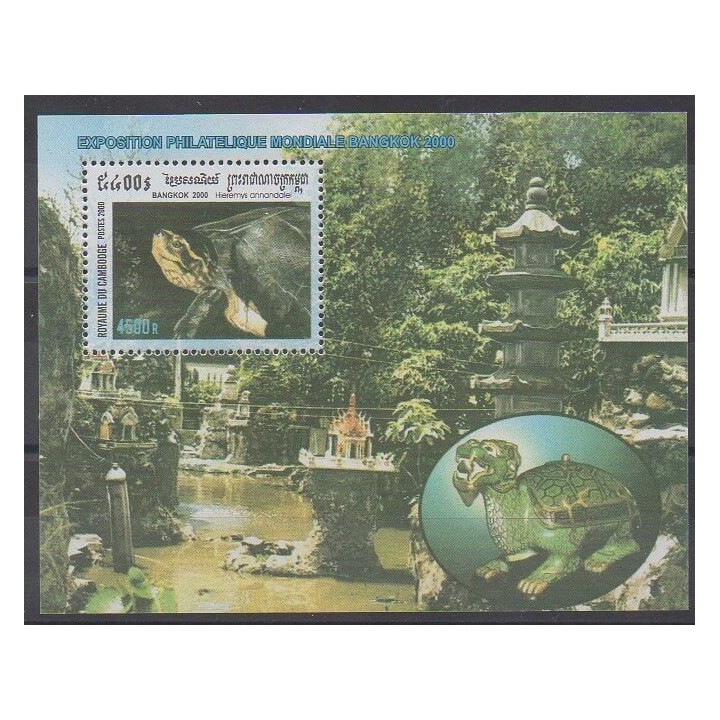Stamps - Cambodia - 2000 - Nb BF162 - Reptils - Philately