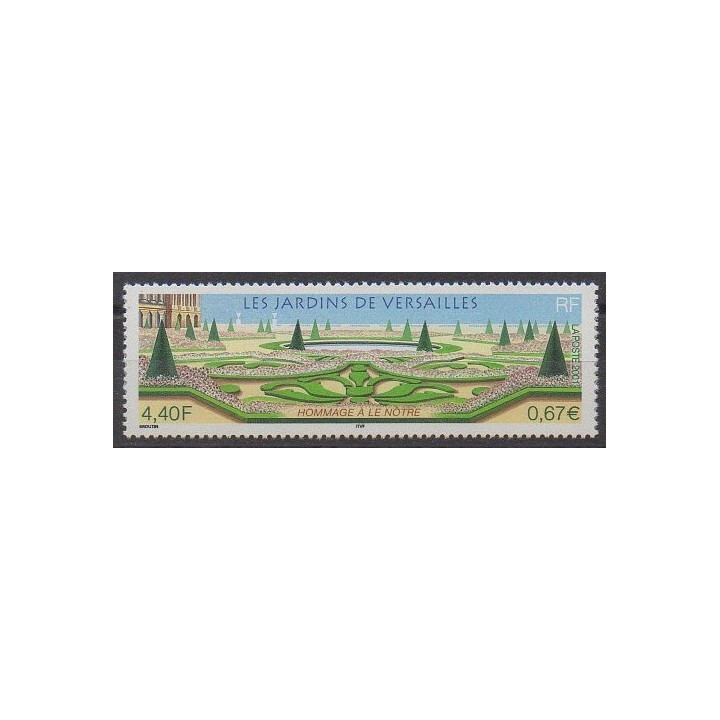 Stamps - France - Poste - 2001 - Nb 3389 - Parks and gardens