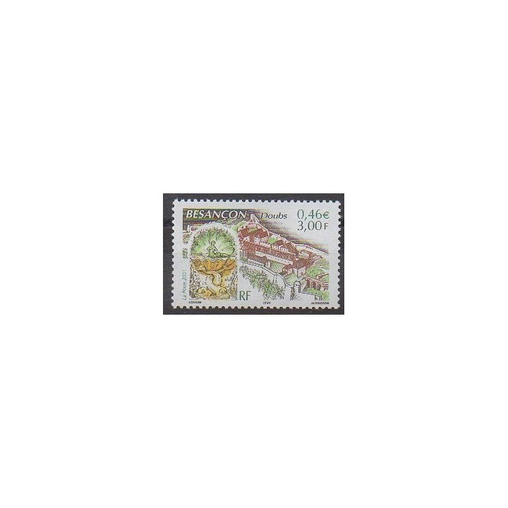 Timbres - France - Poste - 2001 - No 3387 - Sites