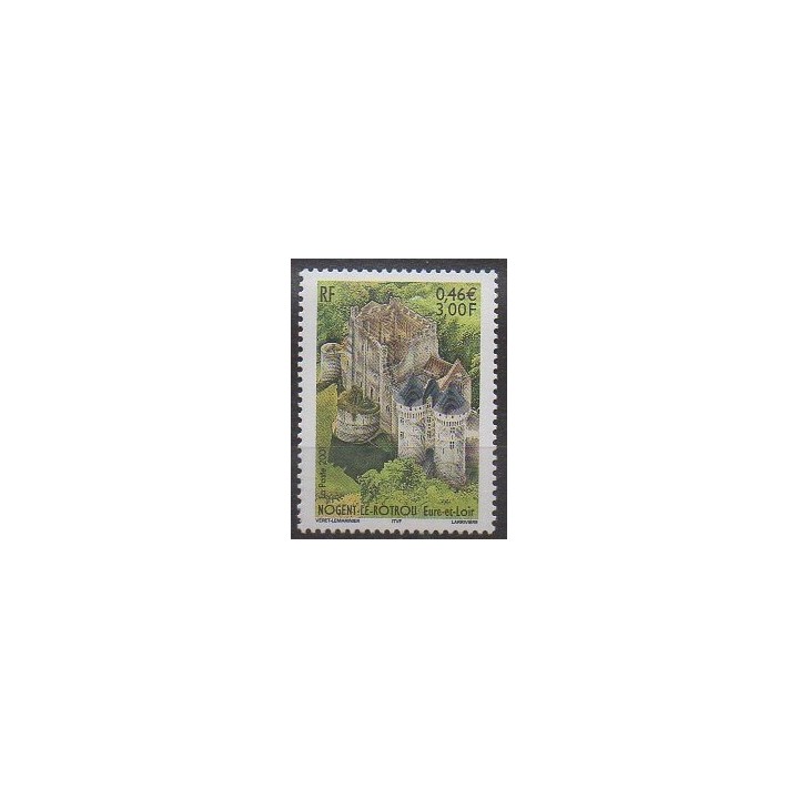 Stamps - France - Poste - 2001 - Nb 3386 - Castles