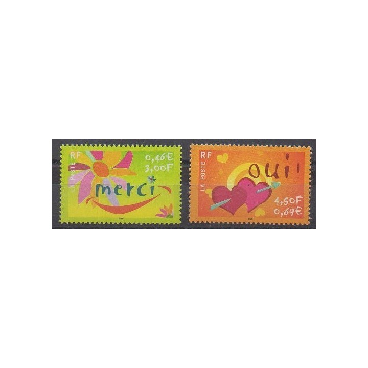 Timbres - France - Poste - 2001 - No 3379/3380