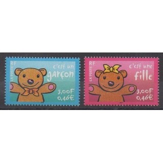 Stamps - France - Poste - 2001 - Nb 3377/3378