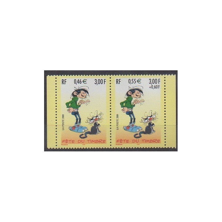 Timbres - France - Poste - 2001 - No 3371A - Dessins Animés - BD