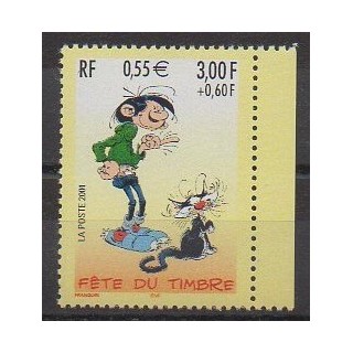 Timbres - France - Poste - 2001 - No 3371 - Dessins Animés - BD