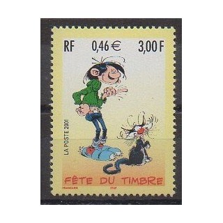 Timbres - France - Poste - 2001 - No 3370 - Dessins Animés - BD
