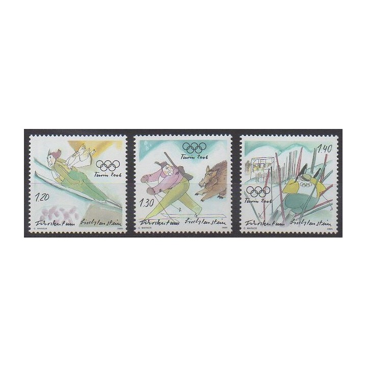 Stamps - Lienchtentein - 2005 - Nb 1335/1337 - Winter Olympics