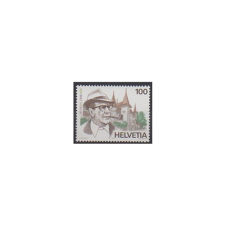 Timbres - Suisse - 1994 - No 1463 - Littérature