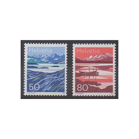 Suisse - 1991 - No 1387/1388 - Sites