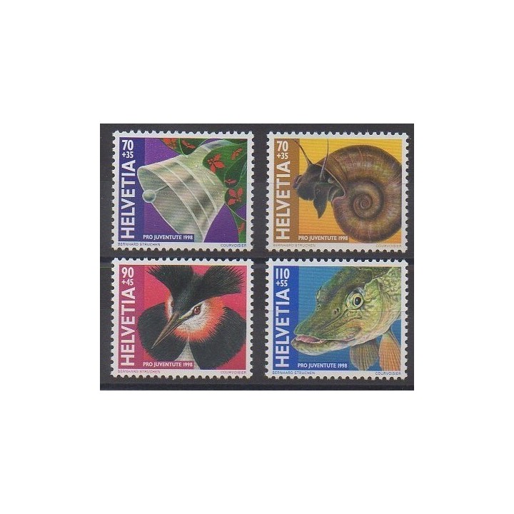 Timbres - Suisse - 1998 - No 1593/1596
