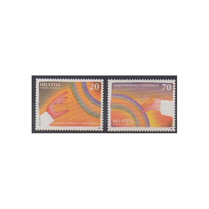 Timbres - Suisse - 1999 - No S474/S475 - Service postal