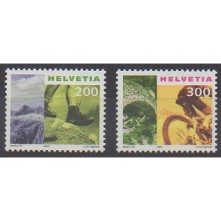 Timbres - Suisse - 2000 - No 1669/1670 - Tourisme