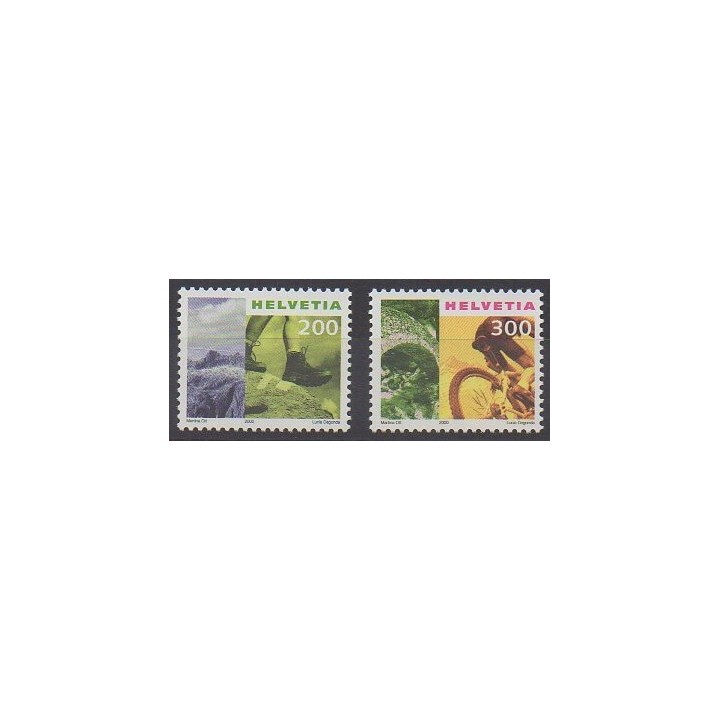 Timbres - Suisse - 2000 - No 1669/1670 - Tourisme