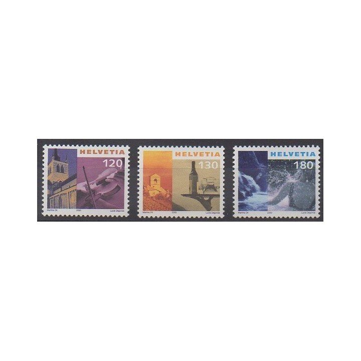 Timbres - Suisse - 2000 - No 1654A/1654C - Tourisme