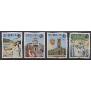 Timbres - Seychelles - 1986 - No 614/617 - Papauté