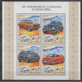 Timbres - Djibouti - 2017 - No 1632/1635 - Voitures