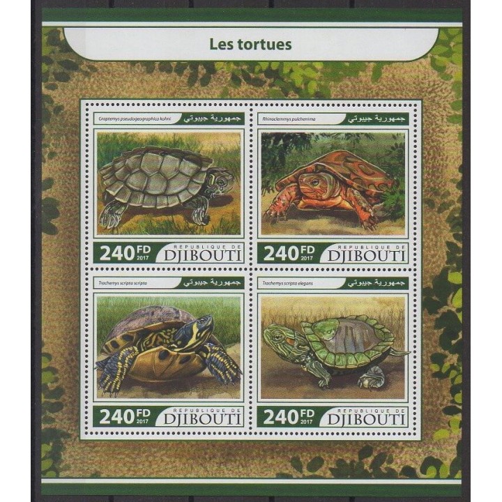 Stamps - Djibouti - 2017 - Nb 1568/1571 - Reptils