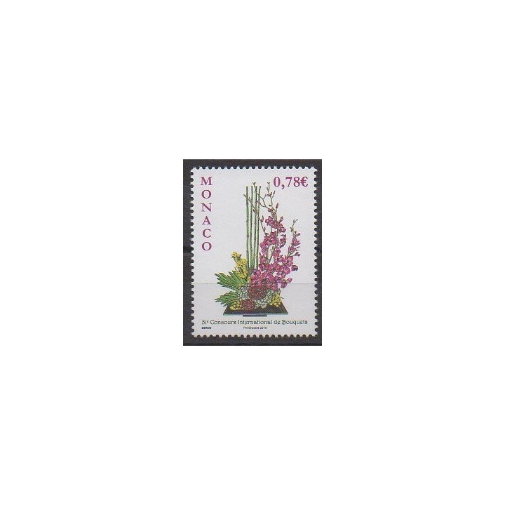 Timbres - Monaco - 2018 - No 3130 - Fleurs