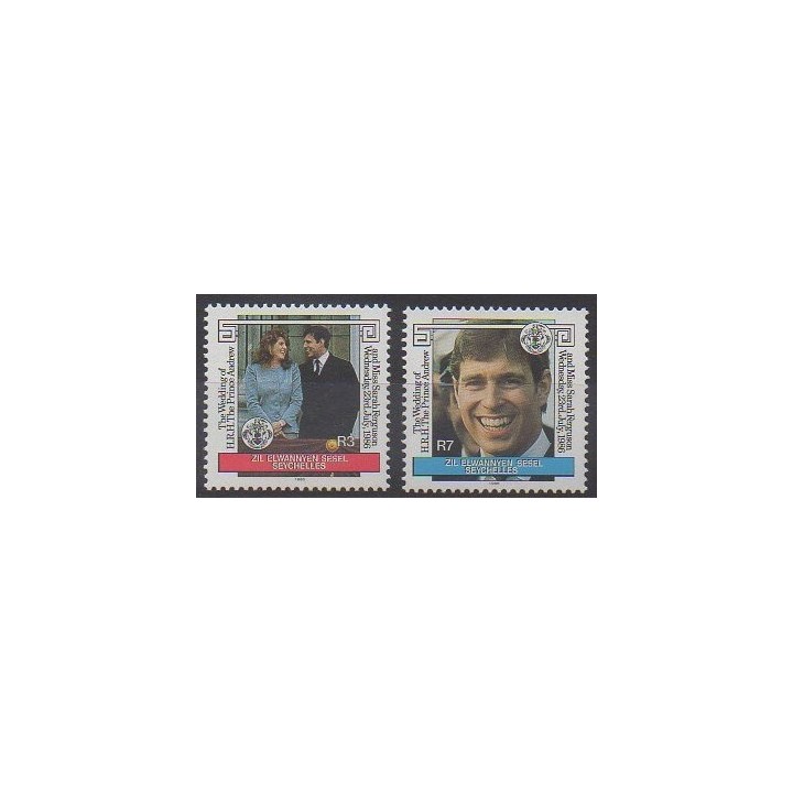 Stamps - Seychelles Zil Eloigne Sesel - 1986 - Nb 132/133 - Royalty