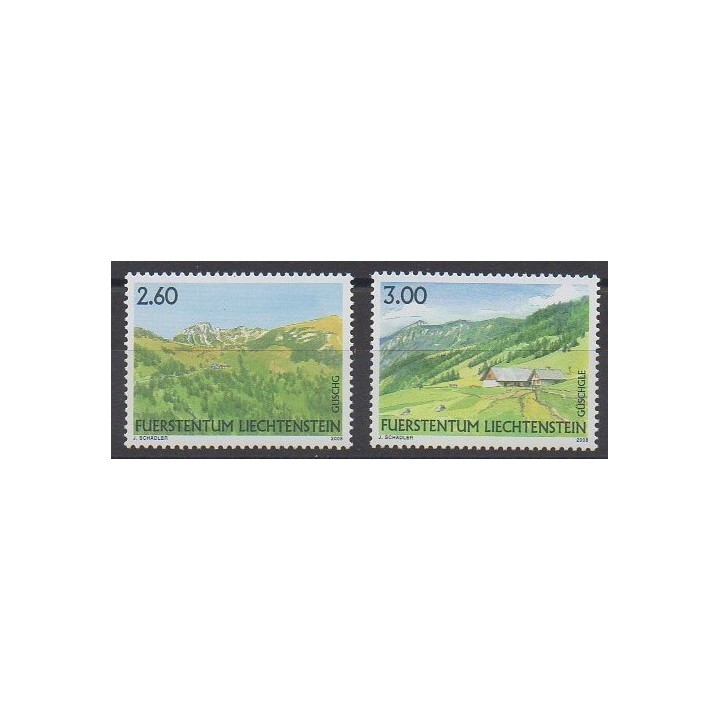 Timbres - Liechtenstein - 2008 - No 1414/1415 - Sites
