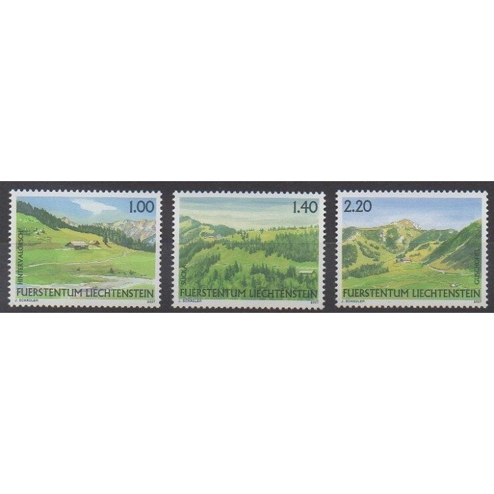 Timbres - Liechtenstein - 2007 - No 1392/1394 - Sites