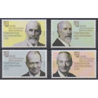 Timbres - Liechtenstein - 2012 - No 1559/1562 - Philatélie - Royauté - Principauté