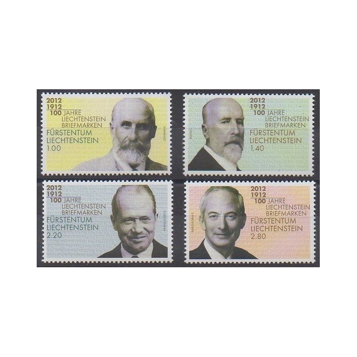 Timbres - Liechtenstein - 2012 - No 1559/1562 - Philatélie - Royauté - Principauté