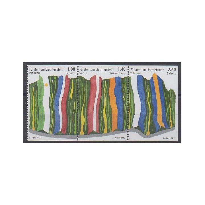 Stamps - Lienchtentein - 2012 - Nb 1566/1568 - Flags