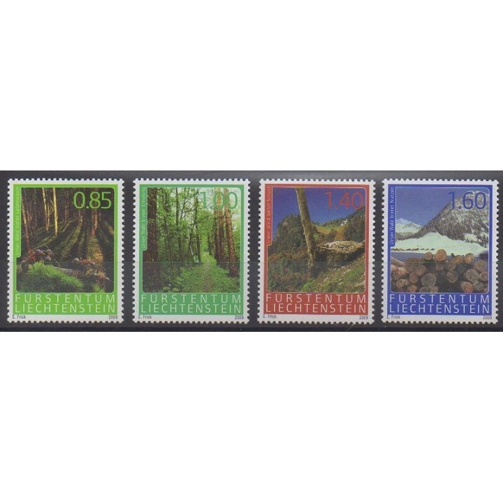 Timbres - Liechtenstein - 2009 - No 1459/1462 - Arbres