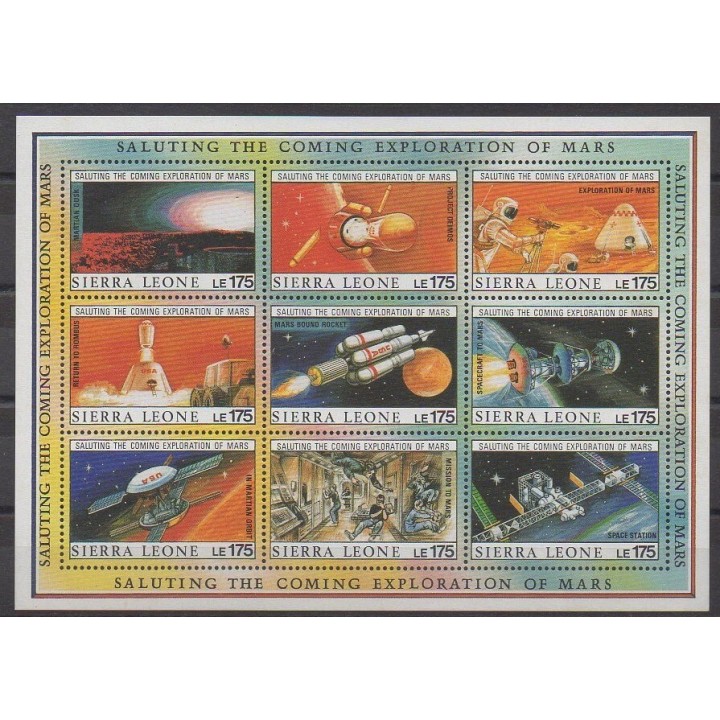 Timbres - Sierra Leone - 1989 - No 1128/1136 - Espace