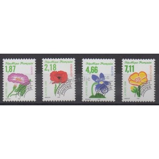 Timbres - Thème fleurs  - France - Préoblitérés - 1998 - No P240/P243