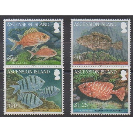 Ascension Island - 2010 - Nb 1000/1003 - Sea animals