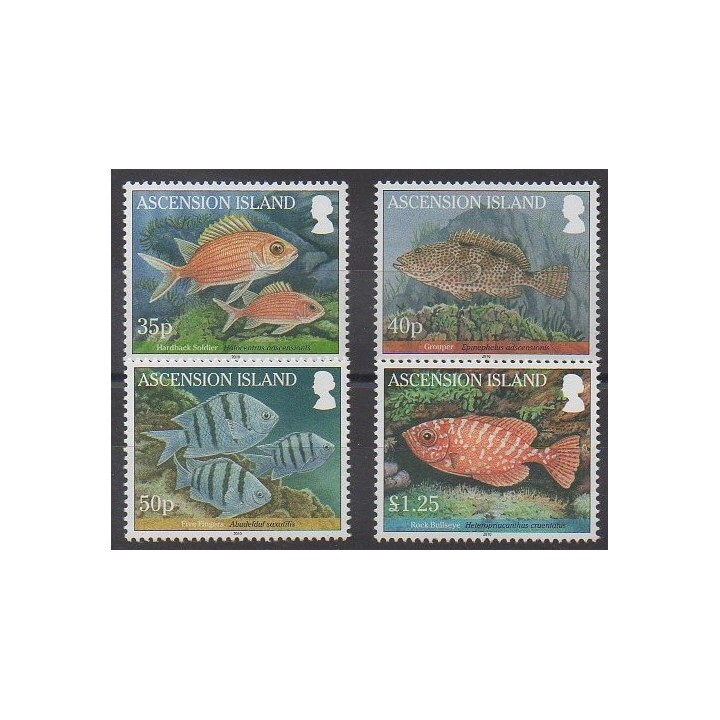 Stamps - Ascension Island - 2010 - Nb 1000/1003 - Sea animals