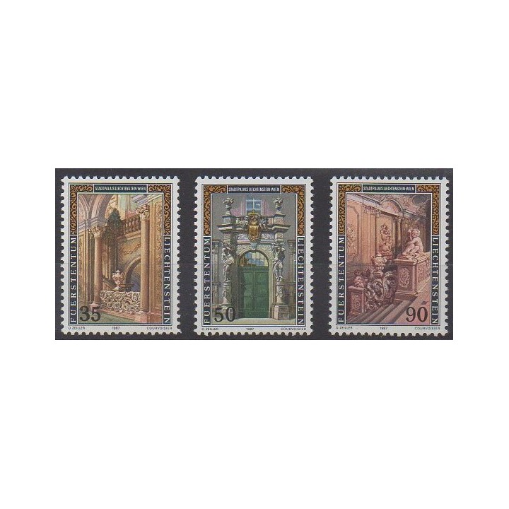 Stamps - Lienchtentein - 1987 - Nb 866/868 - Monuments