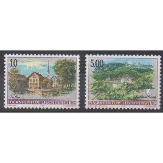 Timbres - Liechtenstein - 1996 - No 1068/1069 - Sites