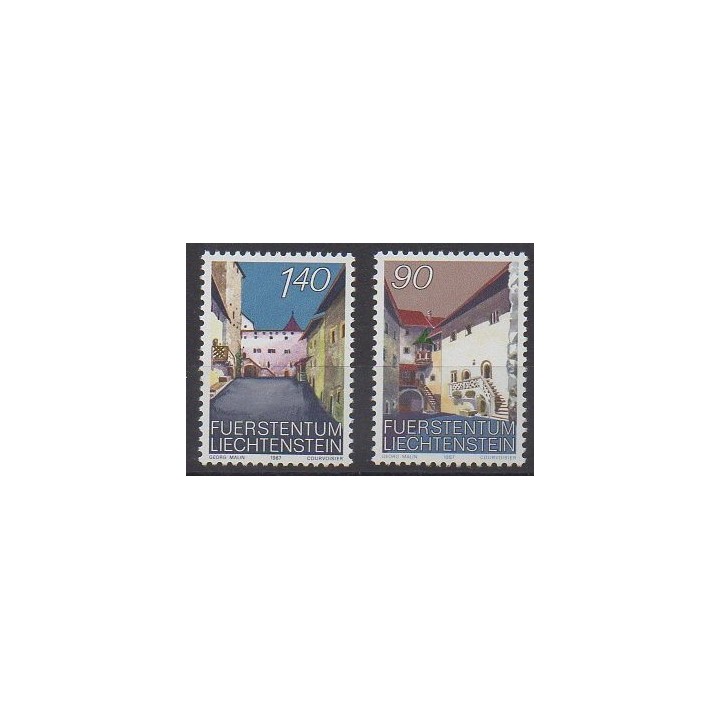 Stamps - Lienchtentein - 1987 - Nb 857/858 - Castles