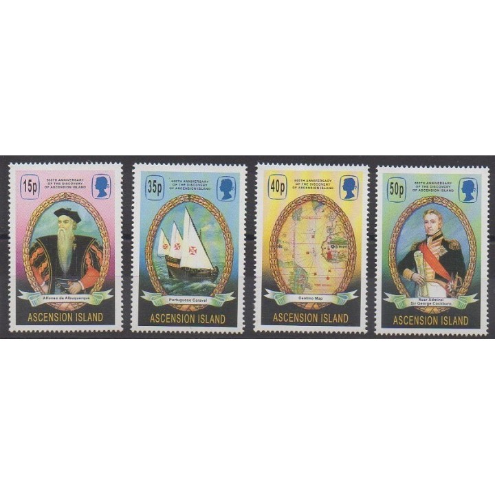 Stamps - Ascension Island - 2001 - Nb 783/786 - Boats