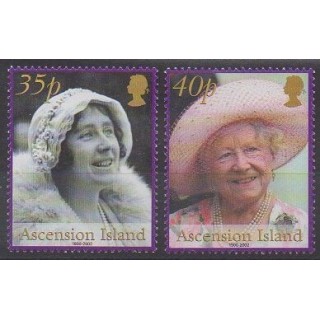 Timbres - Ascension - 2002 - No 801/802 - Royauté - Principauté