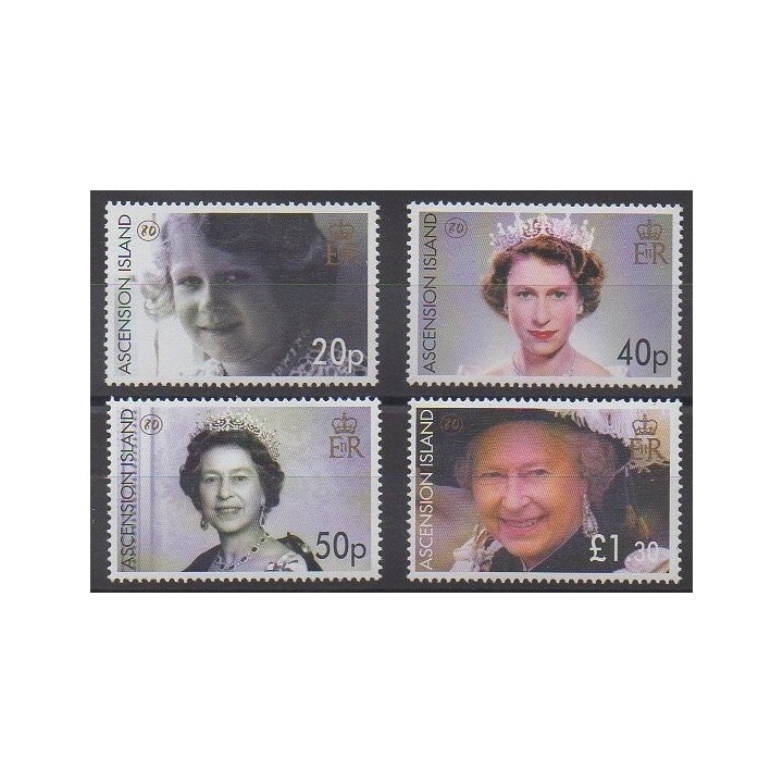 Timbres - Ascension - 2006 - No 886/889 - Royauté - Principauté