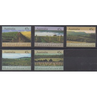 Timbres - Australie - 1992 - No 1258/1262 - Gastronomie