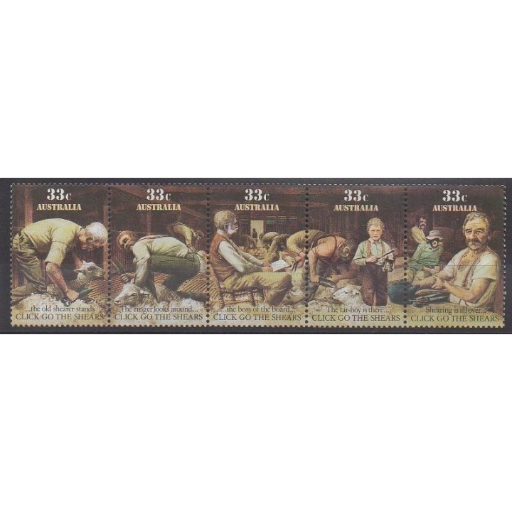 Timbres - Australie - 1986 - No 955/959 - Folklore
