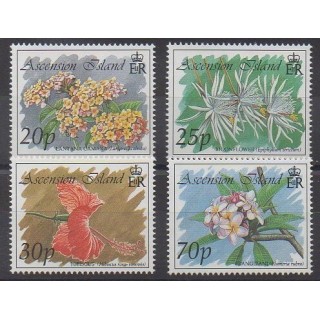 Timbres - Ascension - 1993 - No 587/590 - Fleurs