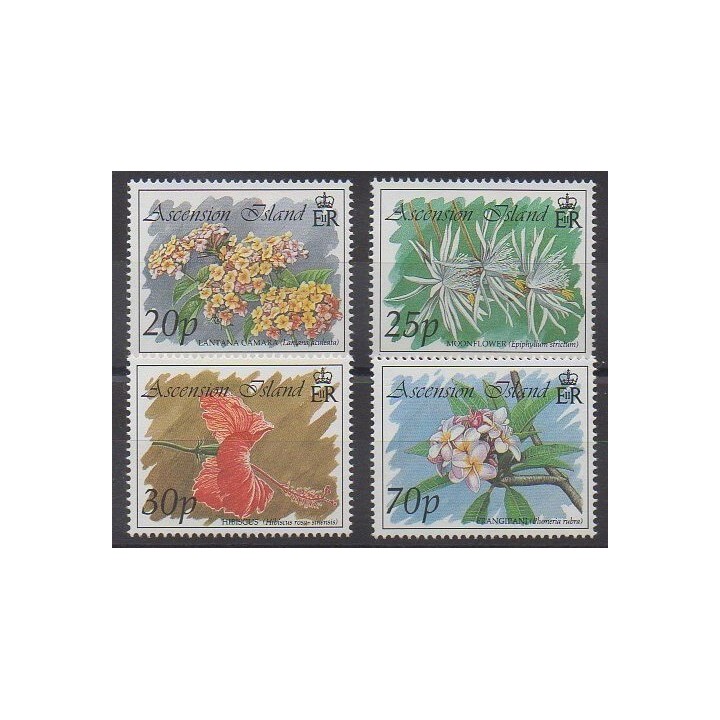 Timbres - Ascension - 1993 - No 587/590 - Fleurs