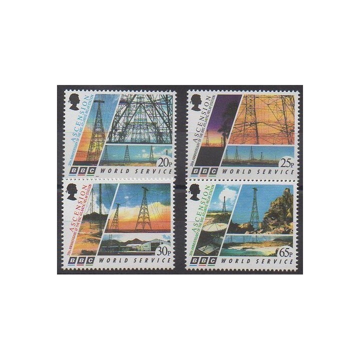 Timbres - Ascension - 1996 - No 673/676 - Télécommunications