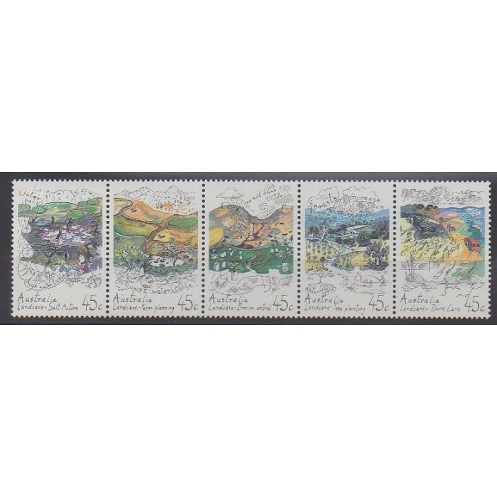 Timbres - Australie - 1992 - No 1264/1268 - Environnement
